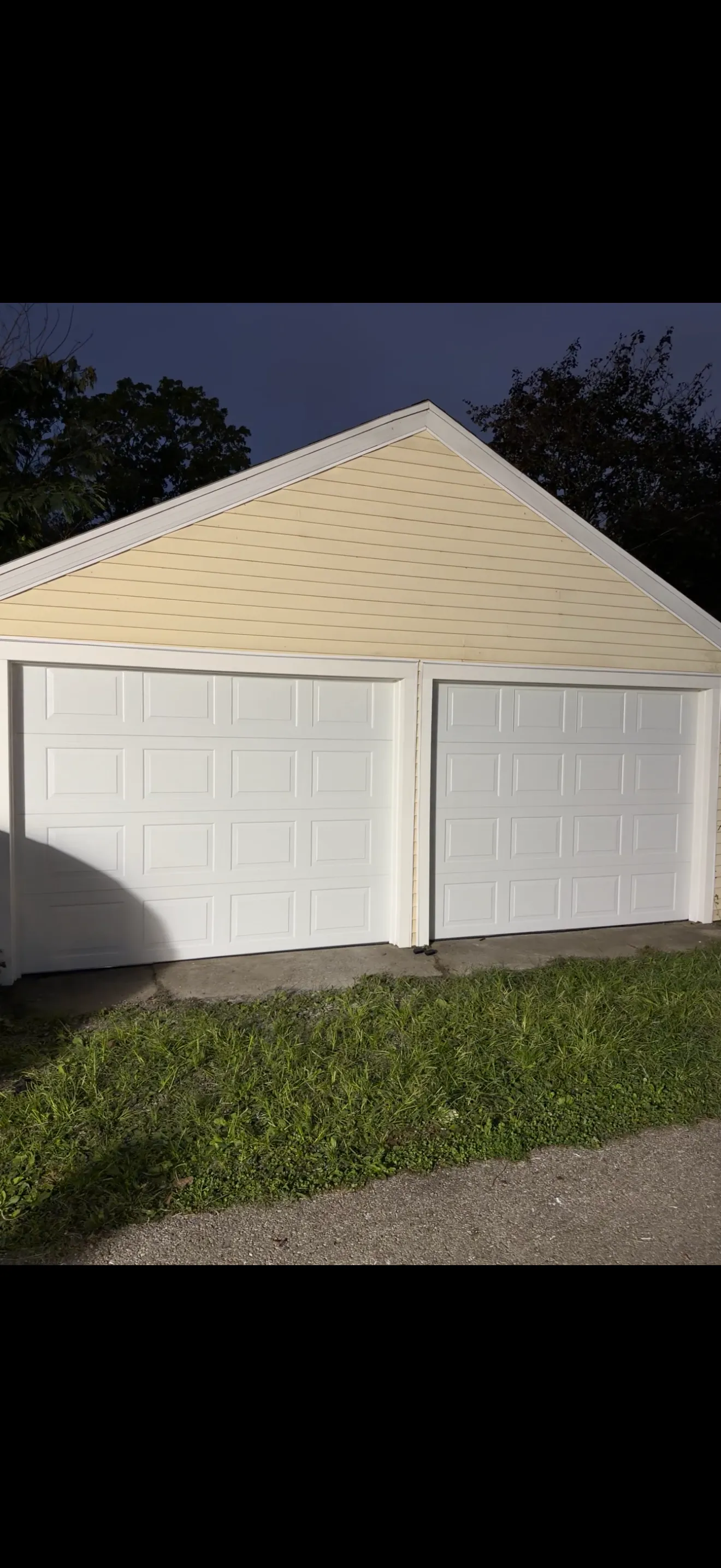Two New Garage Doors, New Openers, and Reframed From Scratch