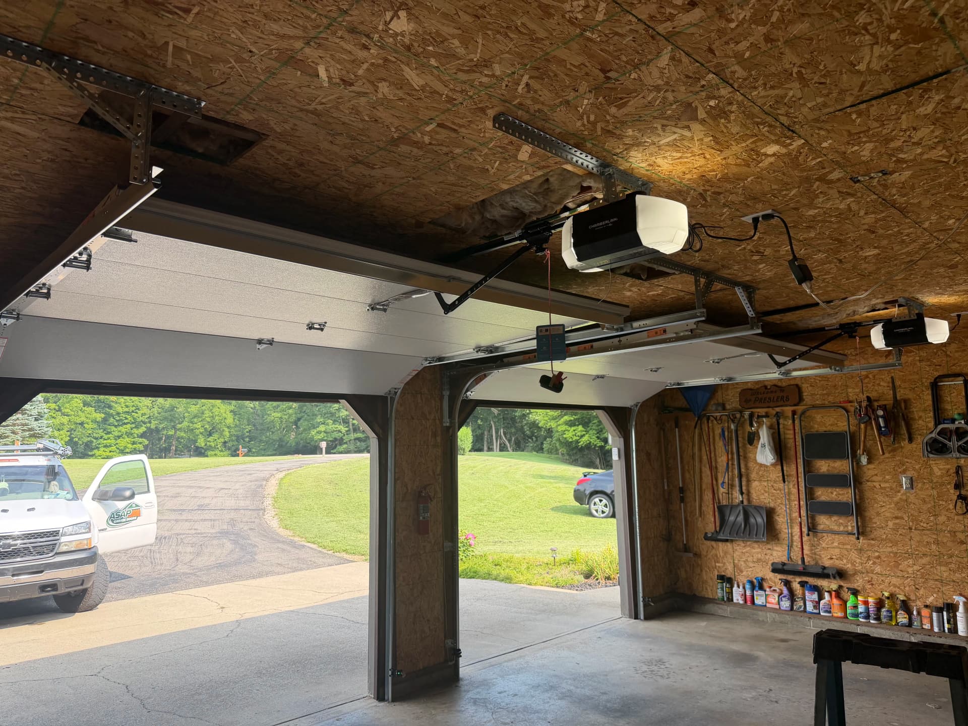 Gallery photos for New Garage Doors and Openers Installed on This Two-Car Garage: Image #1
